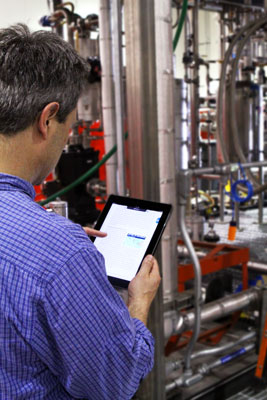 Tablet used in manufacturing plants