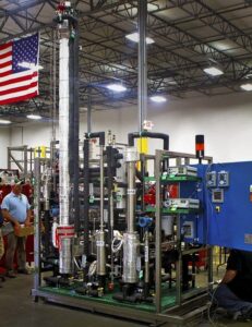 A pilot scale distillation system with multiple unit ops is fabricated in EPIC’s shop