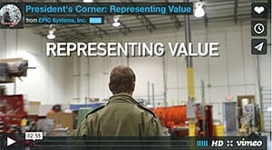 President’s Corner: Representing Value